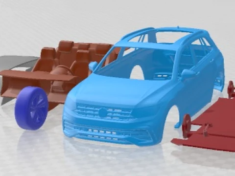 Volkswagen Tiguan R Line 2021 Printable Car Modello di stampa 3D