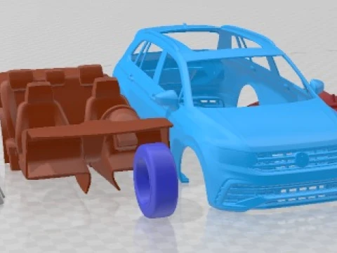 Volkswagen Tiguan R Line 2021 Printable Car 3D Print Model