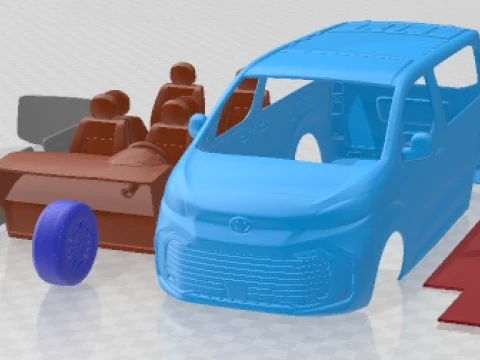 Toyota ProACE Verso Electric Compact 2024 Printable Car Modèles 3D en vedette