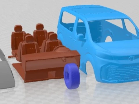Toyota ProACE Verso Electric Compact 2024 Printable Car 3D Print Model