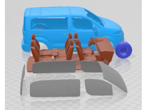 Toyota ProACE Verso Electric Compact 2024 Printable Car 3D Print Model