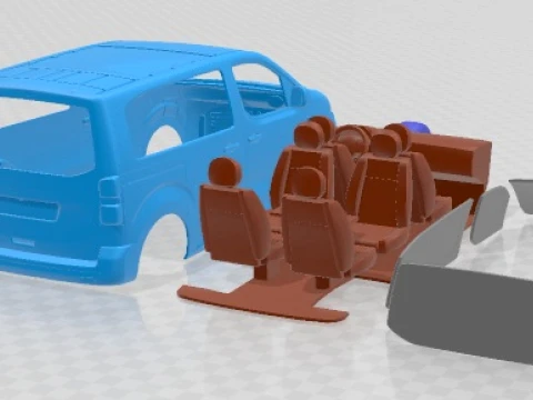 Toyota ProACE Verso Electric Compact 2024 Printable Car 3D Print Model