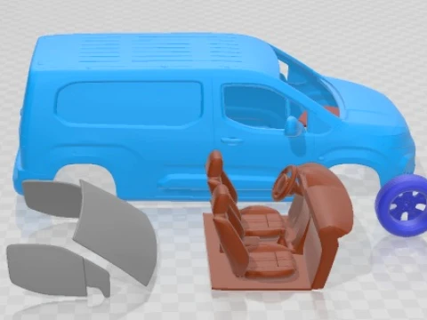 Opel Combo e Van LWB 2024 Printable 3D Print Model