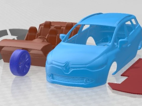 Renault Clio Estate 2013 Printable Car 3D 打印模型