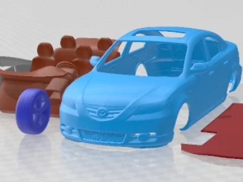 Mazda 3 Sedan 2005 Printable Car 3D 打印模型