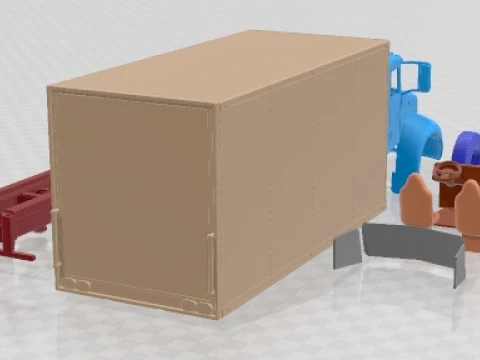 Peterbilt 337 Box 2015 Printable Truck 3D Print Model