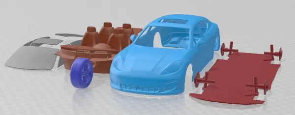 Porsche Panamera 2010 Printable Car 3D Print Model .c4d .max .obj .3ds .fbx .stl .blend