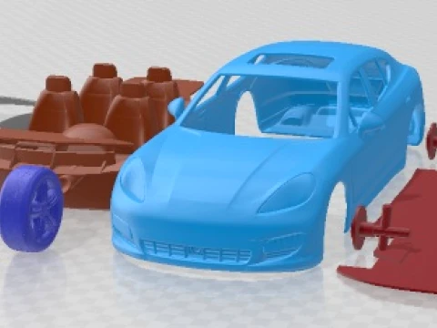 Porsche Panamera 2010 Printable Car 3D Print Model