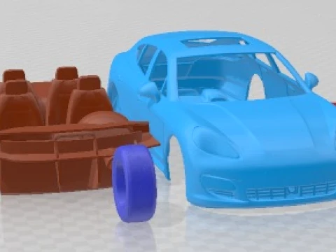 Porsche Panamera 2010 Printable Car 3D Print Model