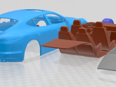 Porsche Panamera 2010 Printable Car 3D Print Model