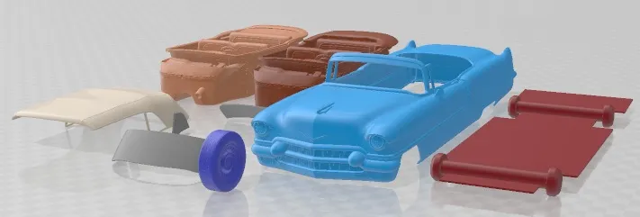 Cadillac 1956 Series 62 Convertible Printable Car 3D Print Model .c4d .max .obj .3ds .fbx .stl .blend 
