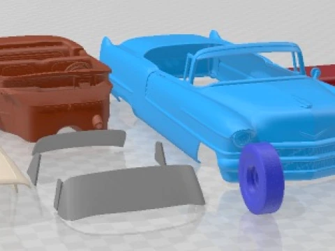 Cadillac 1956 Series 62 Convertible Printable Car 3D Print Model