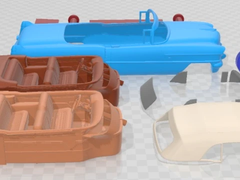 Cadillac 1956 Series 62 Convertible Printable Car 3D Print Model