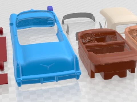 Cadillac 1956 Series 62 Convertible Printable Car 3D Print Model
