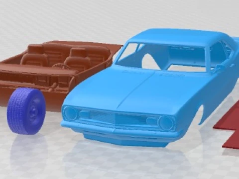 Chevrolet Camaro 1967 Z28 Printable Car 3D Print Model