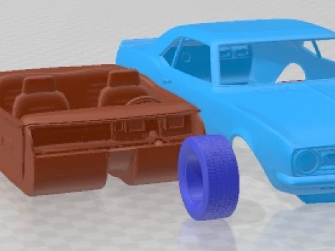 Chevrolet Camaro 1967 Z28 Printable Car 3D Print Model