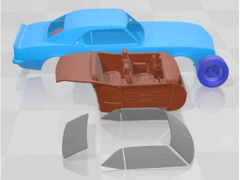 Chevrolet Camaro 1967 Z28 Printable Car 3D Print Model
