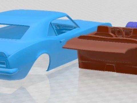 Chevrolet Camaro 1967 Z28 Printable Car 3D Print Model