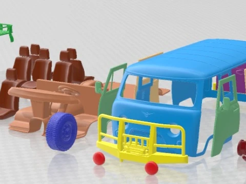 UAZ SGR Expedition Van Printable 3Dプリントモデル