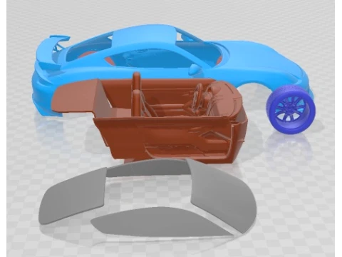 Porsche Cayman GT4 2016 Printable Car 3D Print Model