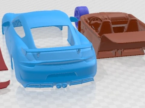 Porsche Cayman GT4 2016 Printable Car 3D Print Model