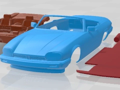 Jaguar XJS Convertible 1975 Printable Car Modello di stampa 3D
