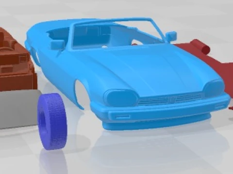 Jaguar XJS Convertible 1975 Printable Car 3D Print Model