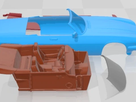 Jaguar XJS Convertible 1975 Printable Car 3D Print Model