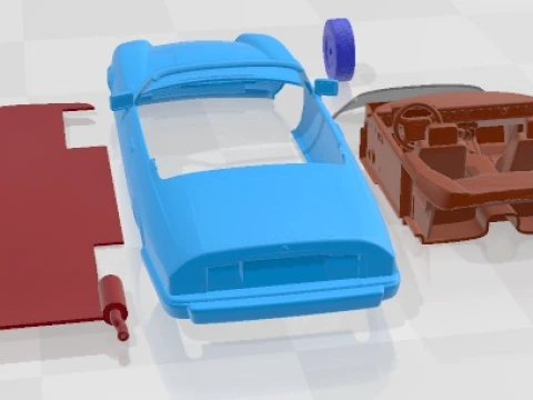 Jaguar XJS Convertible 1975 Printable Car 3D Print Model