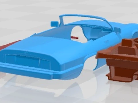 Jaguar XJS Convertible 1975 Printable Car 3D Print Model