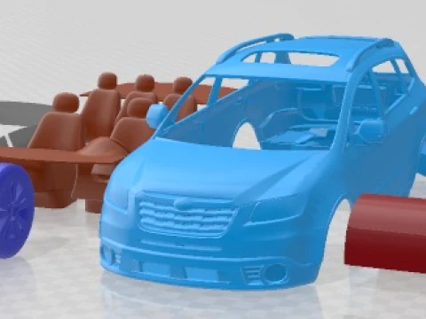 Subaru Tribeca 2010 Printable Car Modèles 3D en vedette