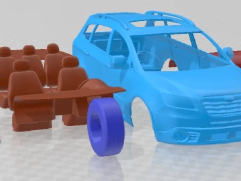 Subaru Tribeca 2010 Printable Car 3D Print Model