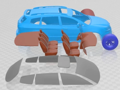 Subaru Tribeca 2010 Printable Car 3D Print Model