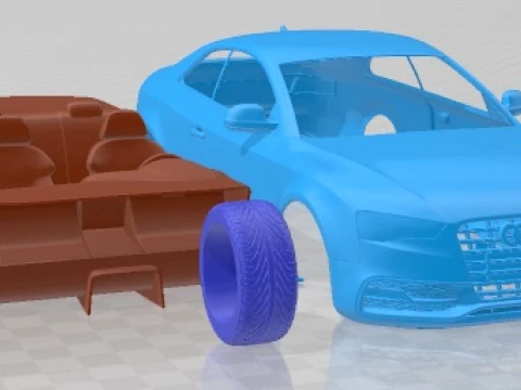 Audi S5 Coupe 2012 Printable Car 3D Print Model