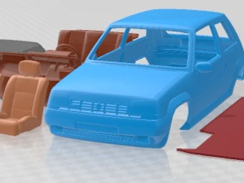Voiture imprimable Renault Super 5 Modèles 3D en vedette