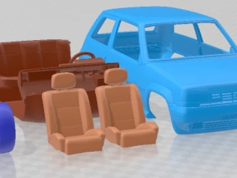 Renault Super 5 Printable Car 3D Print Model