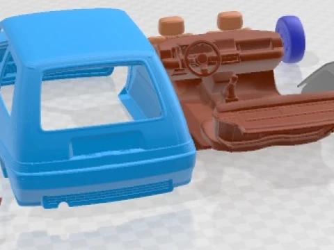 Renault Super 5 Printable Car 3D Print Model