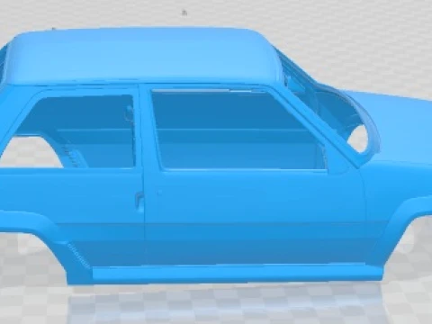 Renault Super 5 Printable Body Car 3D Print Model