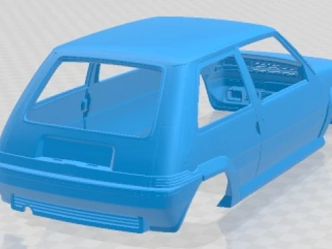 Renault Super 5 Printable Body Car 3D Print Model