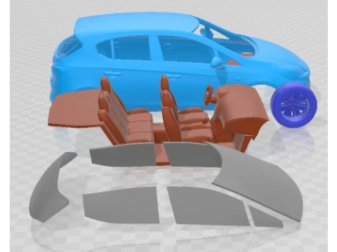 Opel Corsa 5 Door 2015 Printable Car 3D Print Model