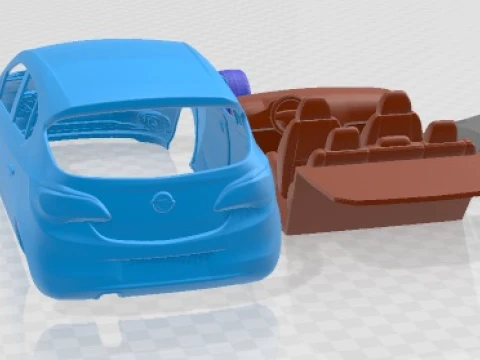 Opel Corsa 5 Door 2015 Printable Car 3D Print Model