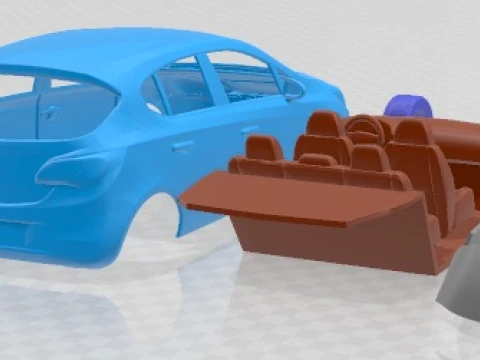Opel Corsa 5 Door 2015 Printable Car 3D Print Model
