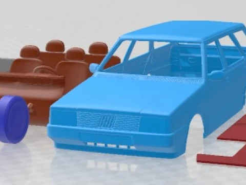 Fiat Regata Weekend 1984 Printable Car Modèles 3D en vedette
