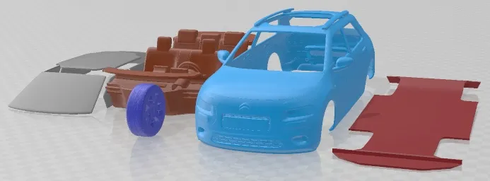 Citroen C4 Cactus 2015 Printable Car 3D Print Model .c4d .max .obj .3ds .fbx .stl .blend 