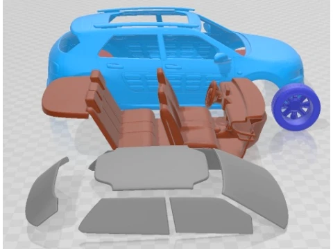 Citroen C4 Cactus 2015 Printable Car 3D Print Model