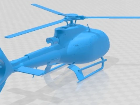 Eurocopter EC130 Printable Helicopter 3D Print Model