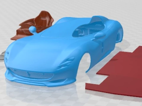 Ferrari Monza SP1 2018 Printable Car 3D Print Model