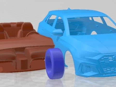 Audi S3 2021 Printable Car 3D Print Model
