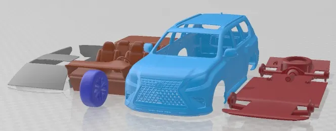Lexus GX 460 2020 Printable Car 3D Print Model .c4d .max .obj .3ds .fbx .stl .blend 