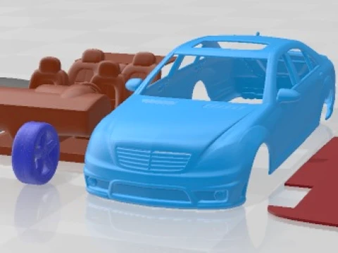 Mercedes S65 AMG 2006 Printable Car 3D Print Model